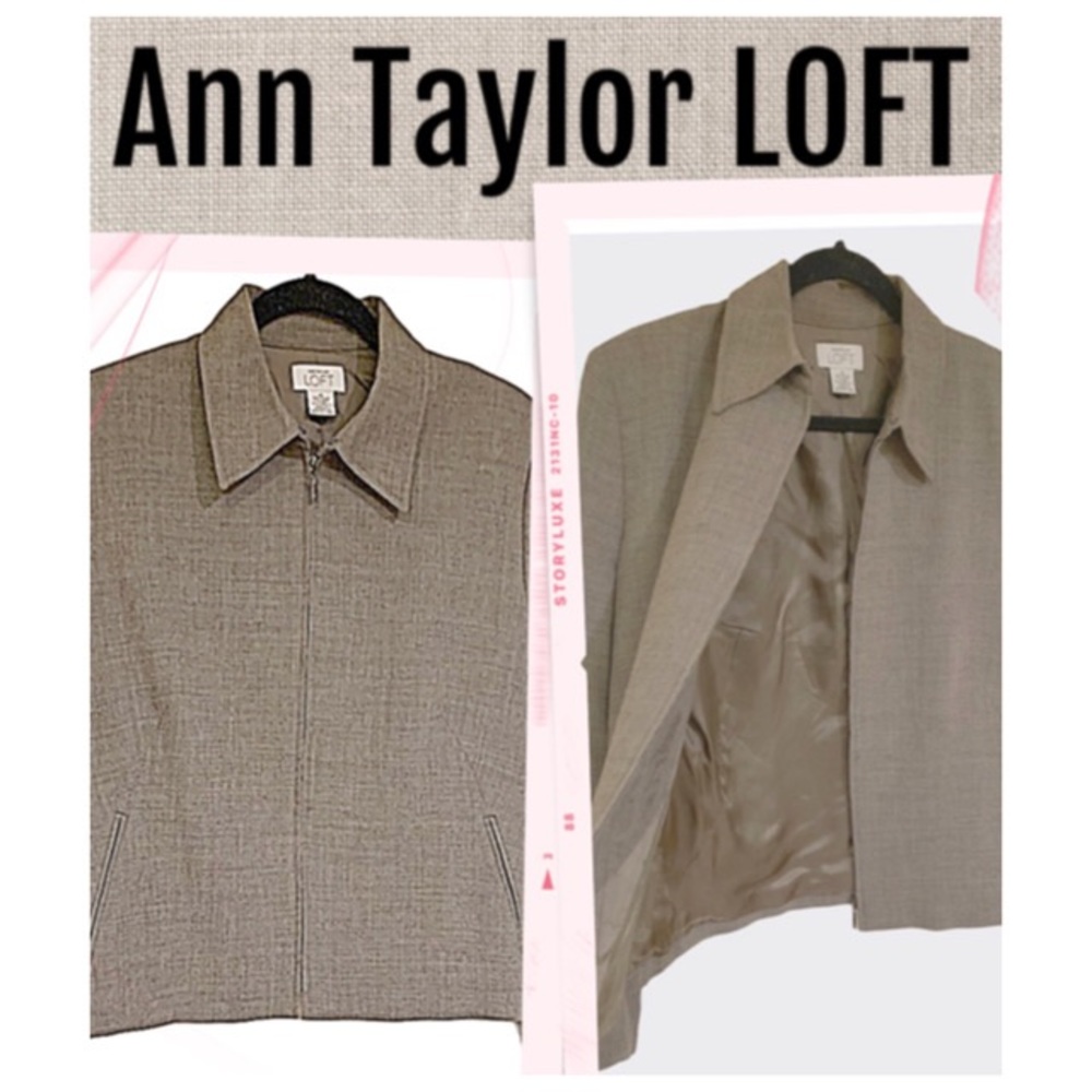 Ann Taylor LOFT Blazer Stunning Gray Wool blend Blazer/Jacket Size 14